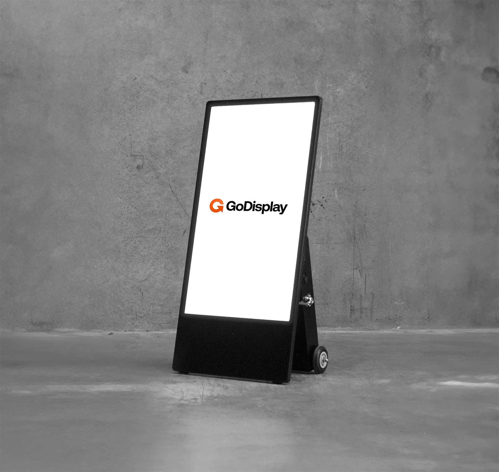 Single-sided GoDisplay portable digital display
